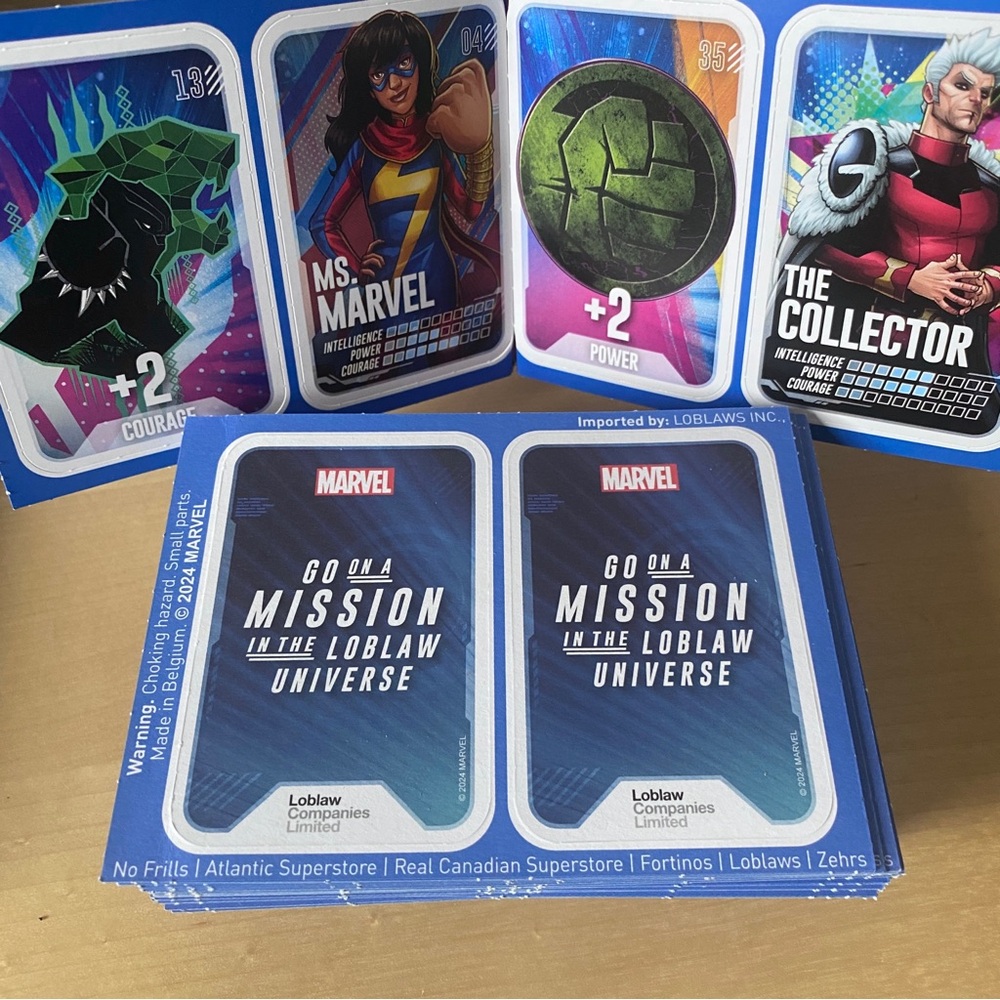 65 Packs of Marvel Loblaw Trading Cards